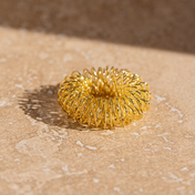 Gold Reflexology Acupuncture Massage Ring