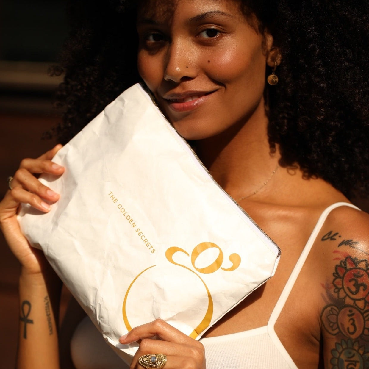 The Golden Secrets Skincare Bags Signature White Skincare Bag