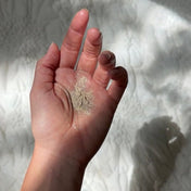 hand with powder in palm